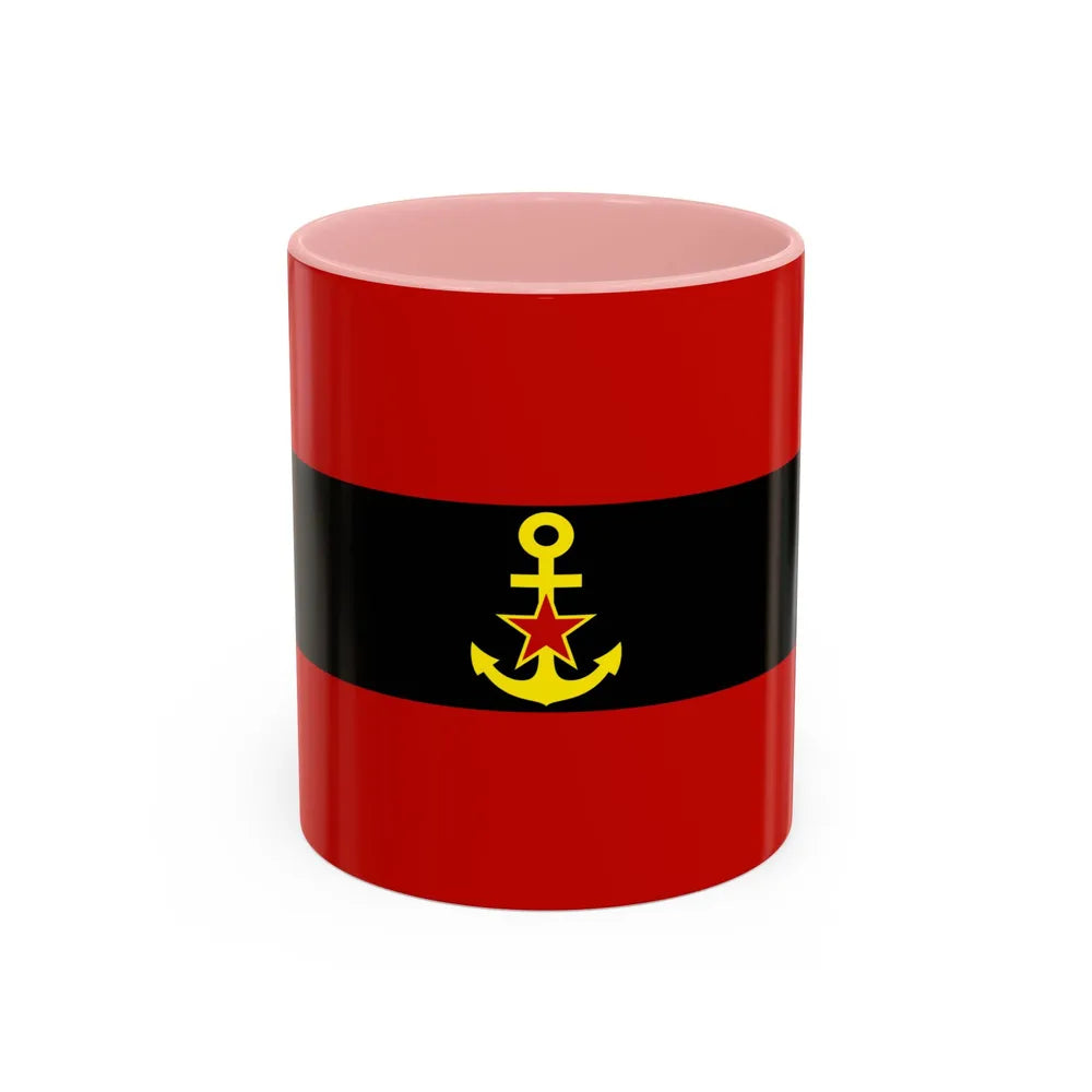 Naval Ensign of Albania 1946 to 1954 - Accent Coffee Mug 11oz Pink - Go Mug Yourself