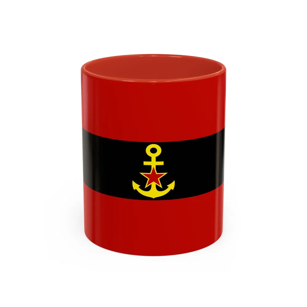 Naval Ensign of Albania 1946 to 1954 - Accent Coffee Mug 11oz Red - Go Mug Yourself