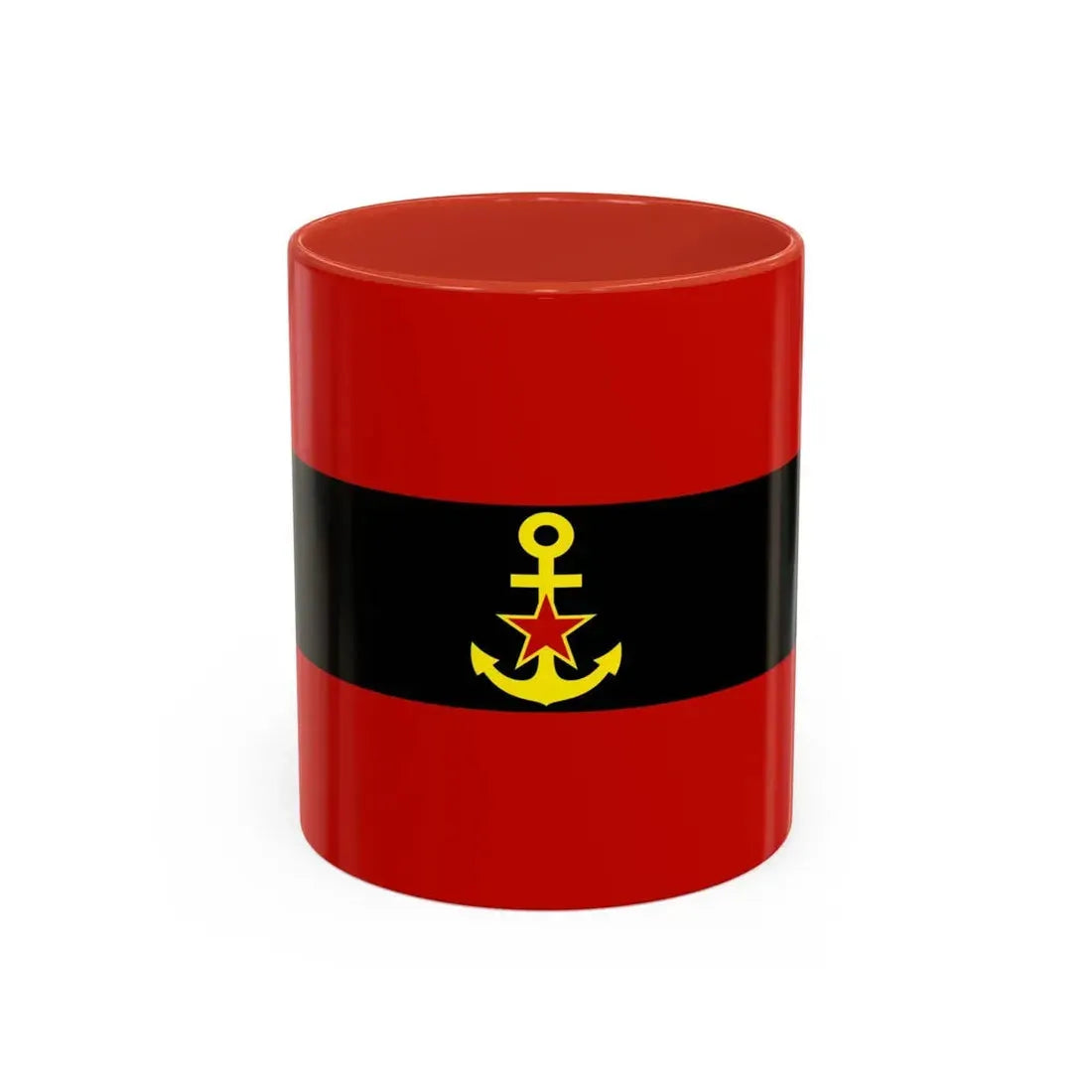Naval Ensign of Albania 1946 to 1954 - Accent Coffee Mug 11oz Red - Go Mug Yourself