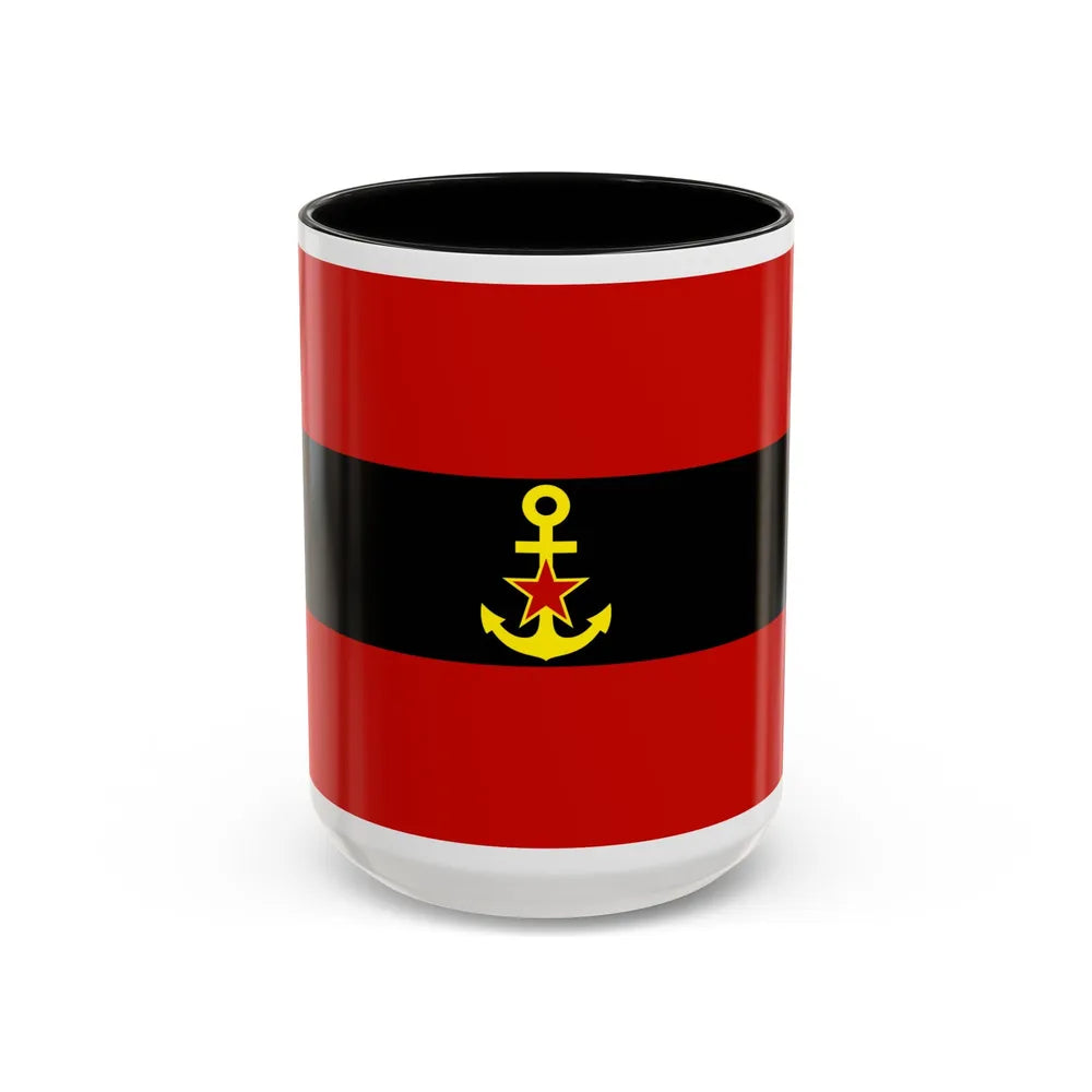 Naval Ensign of Albania 1946 to 1954 - Accent Coffee Mug 15oz Black - Go Mug Yourself