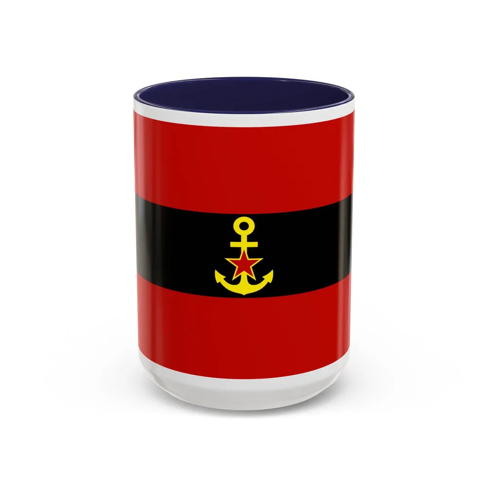 Naval Ensign of Albania 1946 to 1954 - Accent Coffee Mug 15oz Navy - Go Mug Yourself