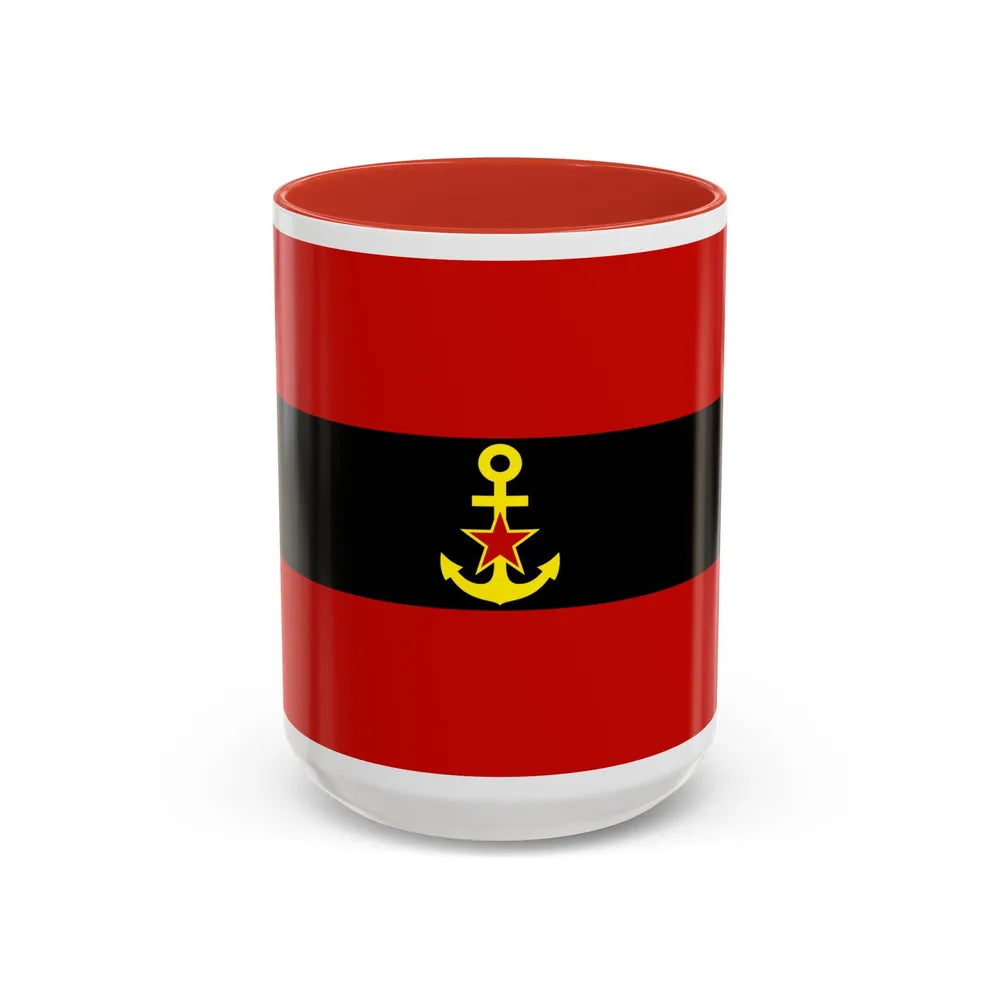 Naval Ensign of Albania 1946 to 1954 - Accent Coffee Mug 15oz Red - Go Mug Yourself