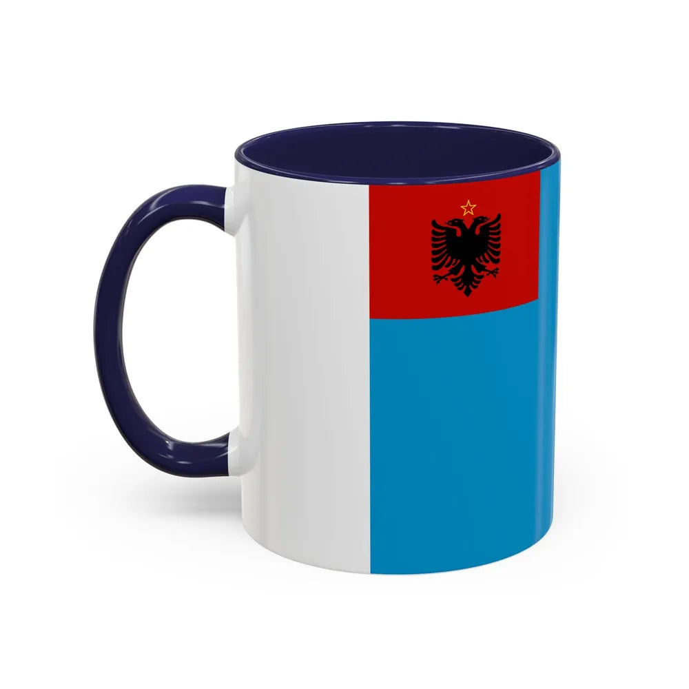 Naval Ensign of Albania 1954 to 1958 - Accent Coffee Mug - Go Mug Yourself