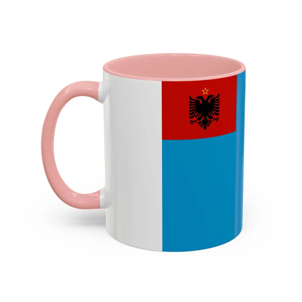 Naval Ensign of Albania 1954 to 1958 - Accent Coffee Mug - Go Mug Yourself