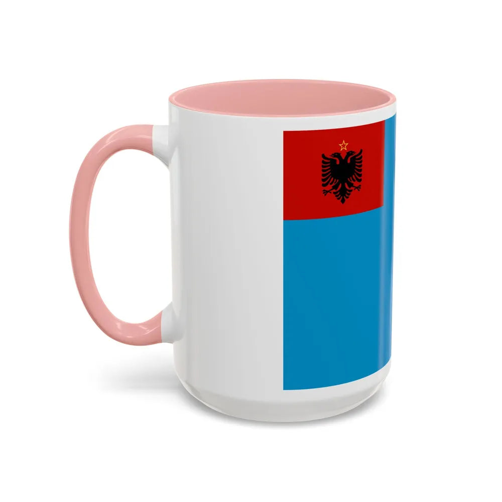 Naval Ensign of Albania 1954 to 1958 - Accent Coffee Mug - Go Mug Yourself