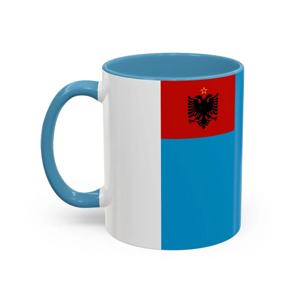Naval Ensign of Albania 1954 to 1958 - Accent Coffee Mug - Go Mug Yourself