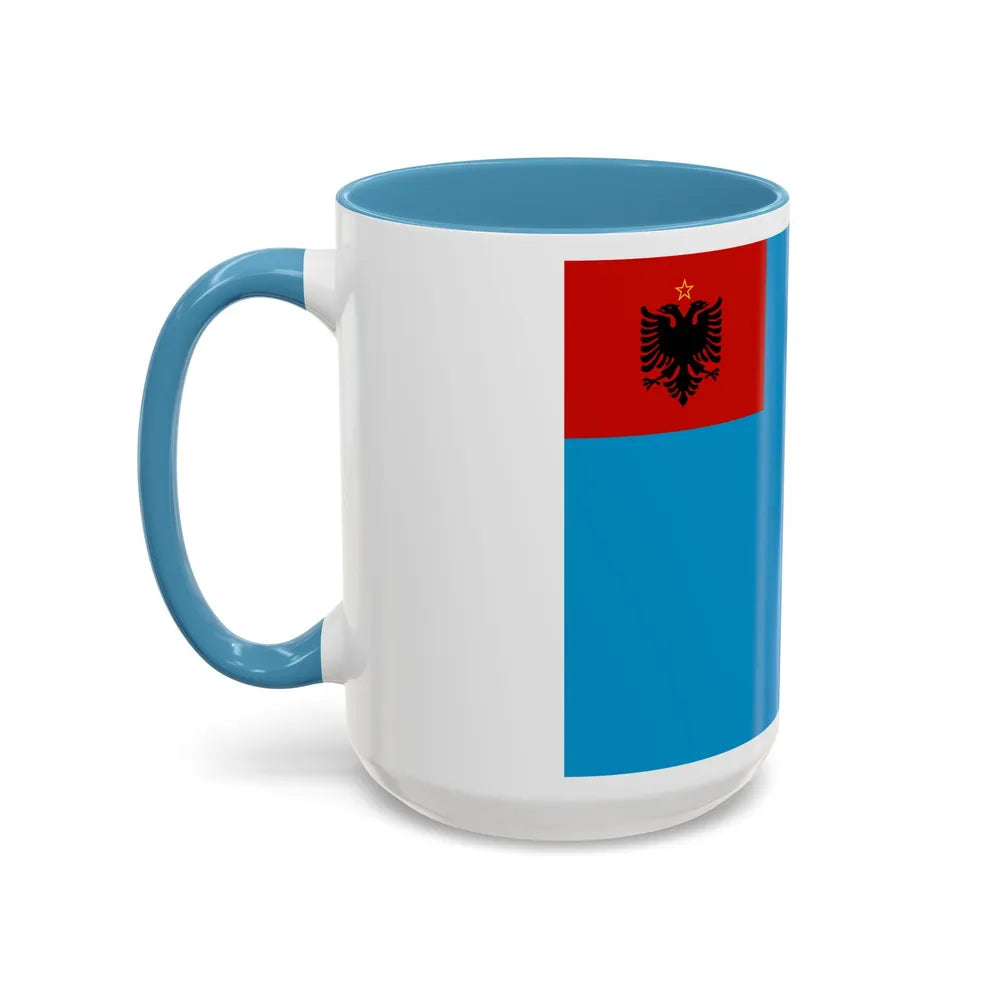 Naval Ensign of Albania 1954 to 1958 - Accent Coffee Mug - Go Mug Yourself