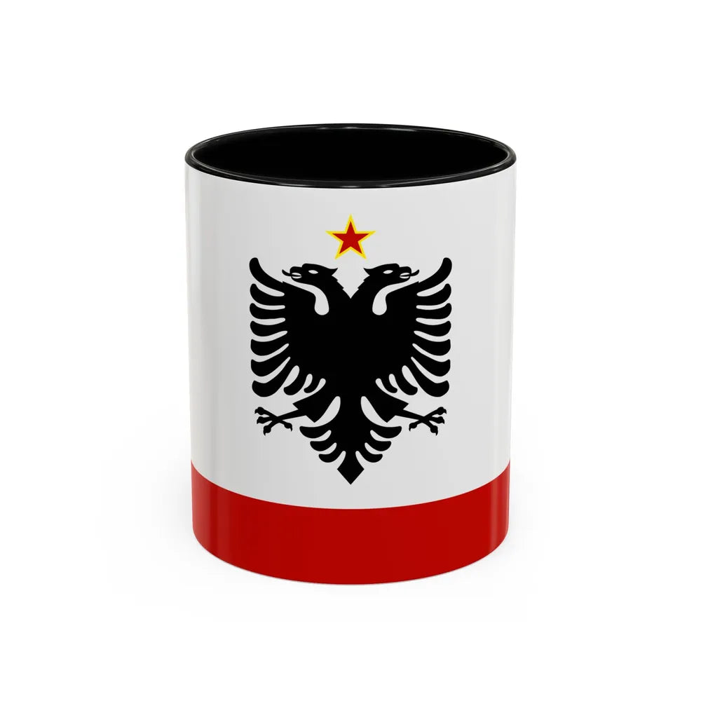 Naval Ensign of Albania 1958 to 1992 - Accent Coffee Mug 11oz Black - Go Mug Yourself