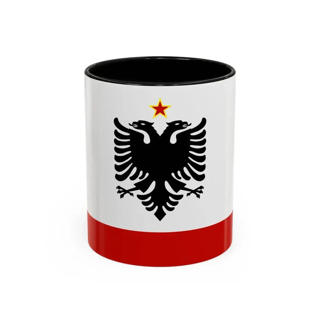 Naval Ensign of Albania 1958 to 1992 - Accent Coffee Mug 11oz Black - Go Mug Yourself