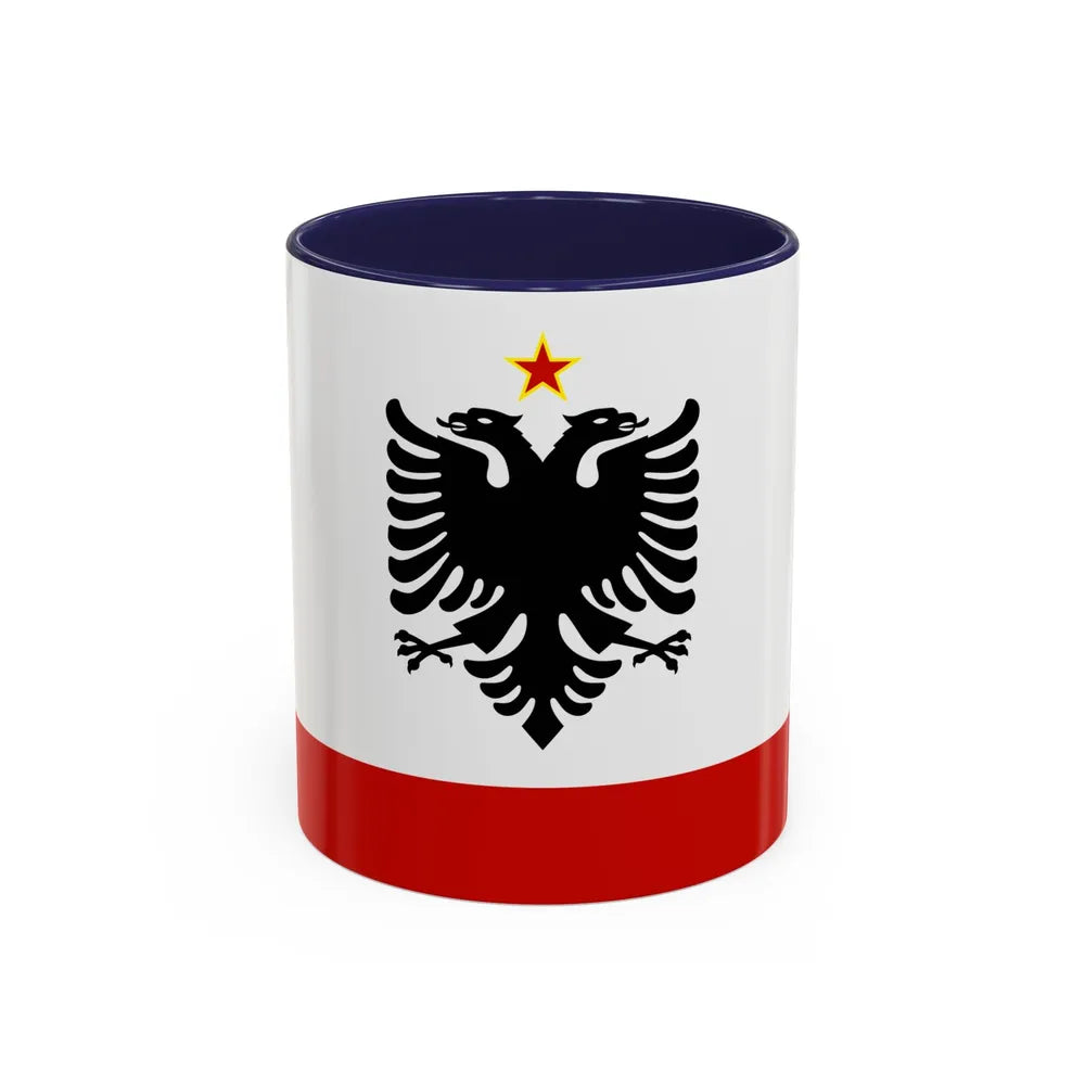Naval Ensign of Albania 1958 to 1992 - Accent Coffee Mug 11oz Navy - Go Mug Yourself