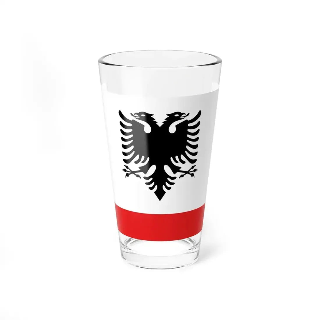 Naval Ensign of Albania (Albania) Pint Glass 16oz 16oz - Go Mug Yourself