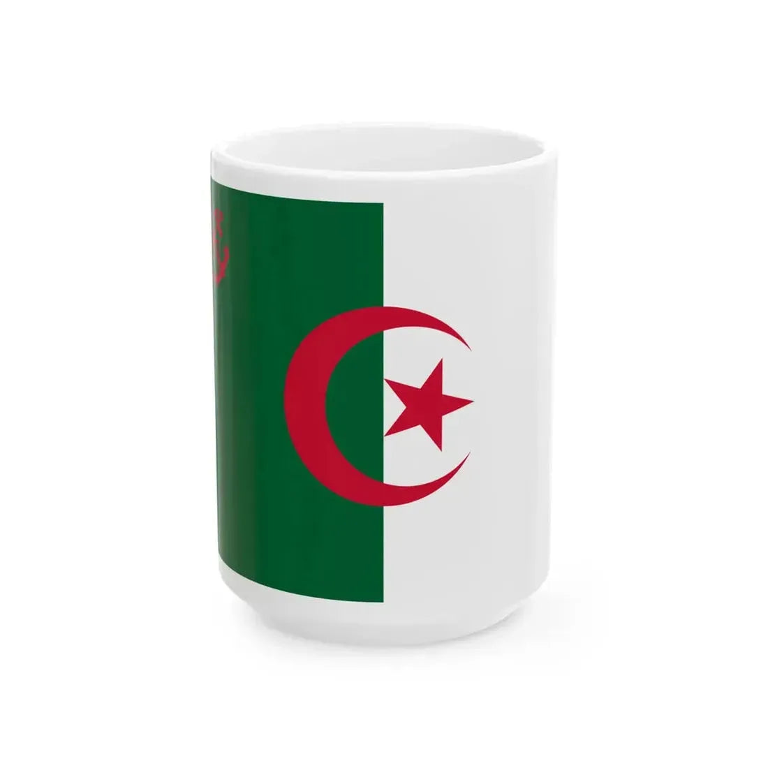 Naval Ensign of Algeria 1987-2004 (Algeria) White Coffee Mug 15oz - Go Mug Yourself