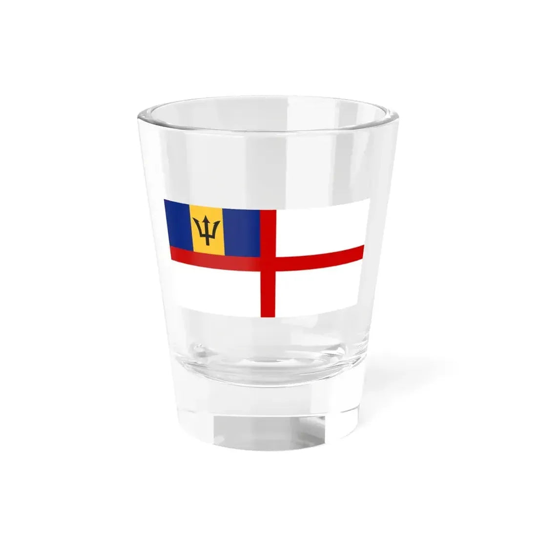 Naval Ensign of Barbados (Barbados) Shot Glass 1.5oz 1.5oz - Go Mug Yourself