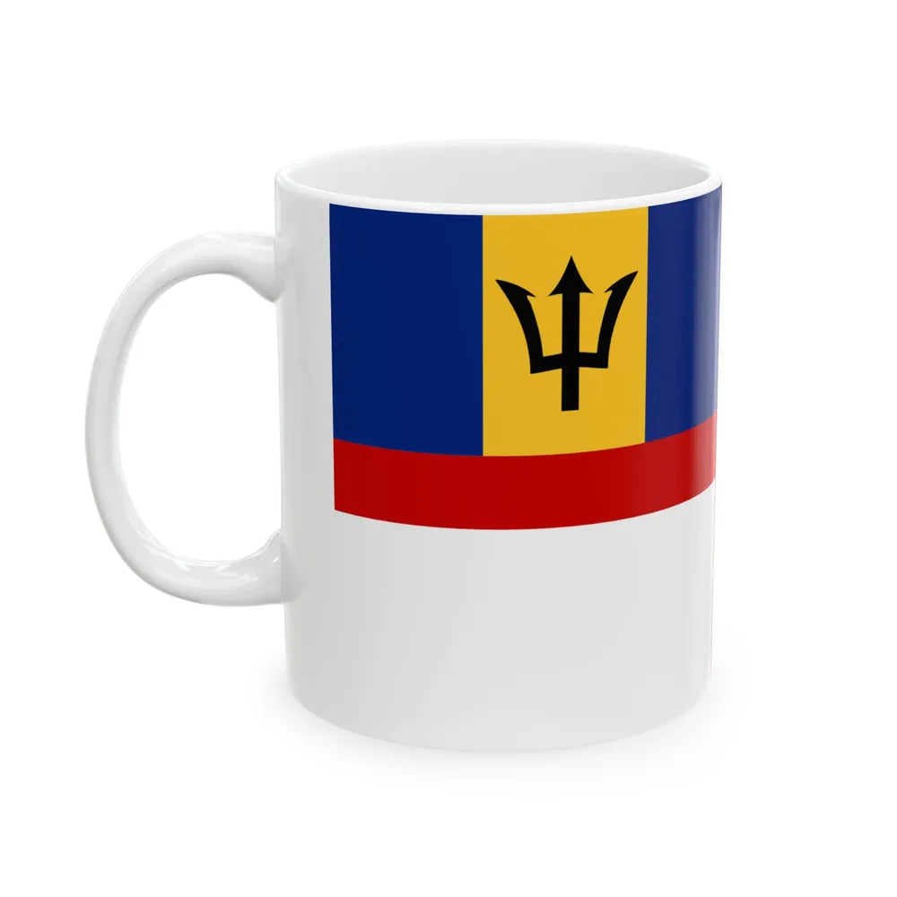 Naval Ensign of Barbados (Barbados) White Coffee Mug - Go Mug Yourself