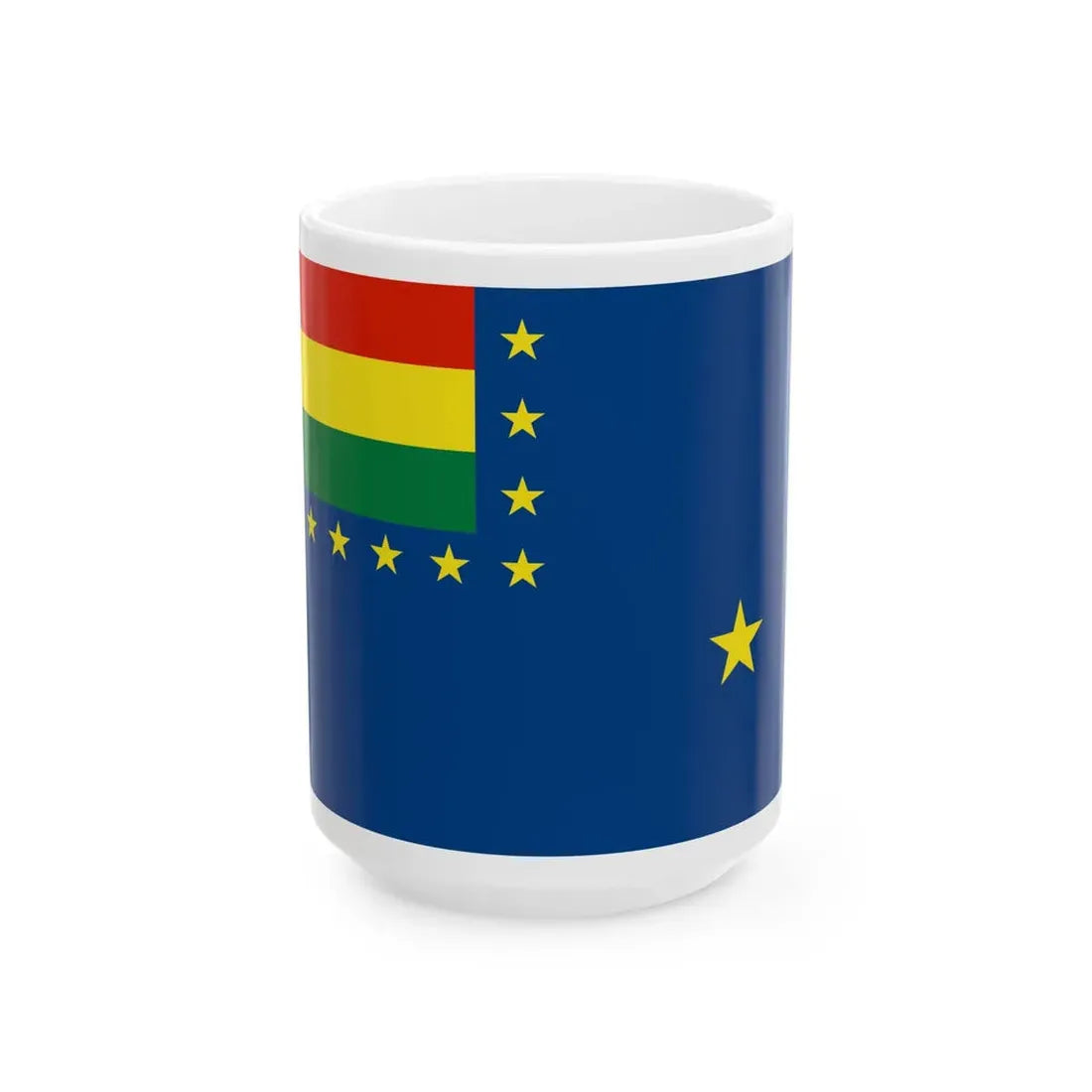 Naval Ensign of Bolivia 1966-2013 (Bolivia) White Coffee Mug 15oz - Go Mug Yourself