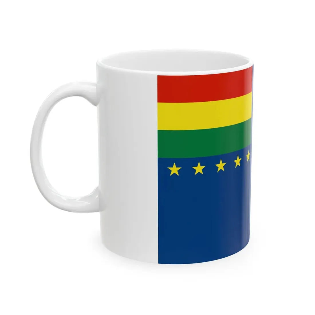 Naval Ensign of Bolivia 1966-2013 (Bolivia) White Coffee Mug - Go Mug Yourself