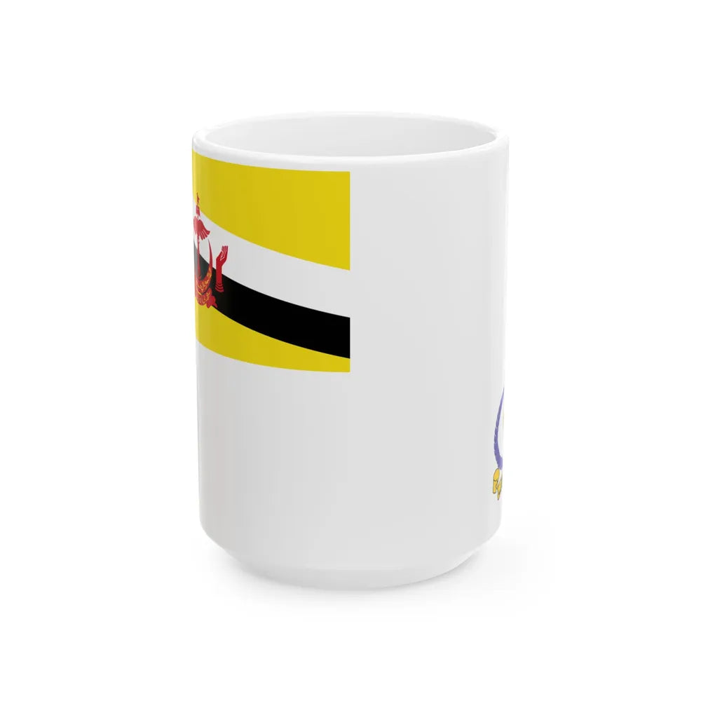 Naval Ensign of Brunei (Brunei) White Coffee Mug 15oz - Go Mug Yourself
