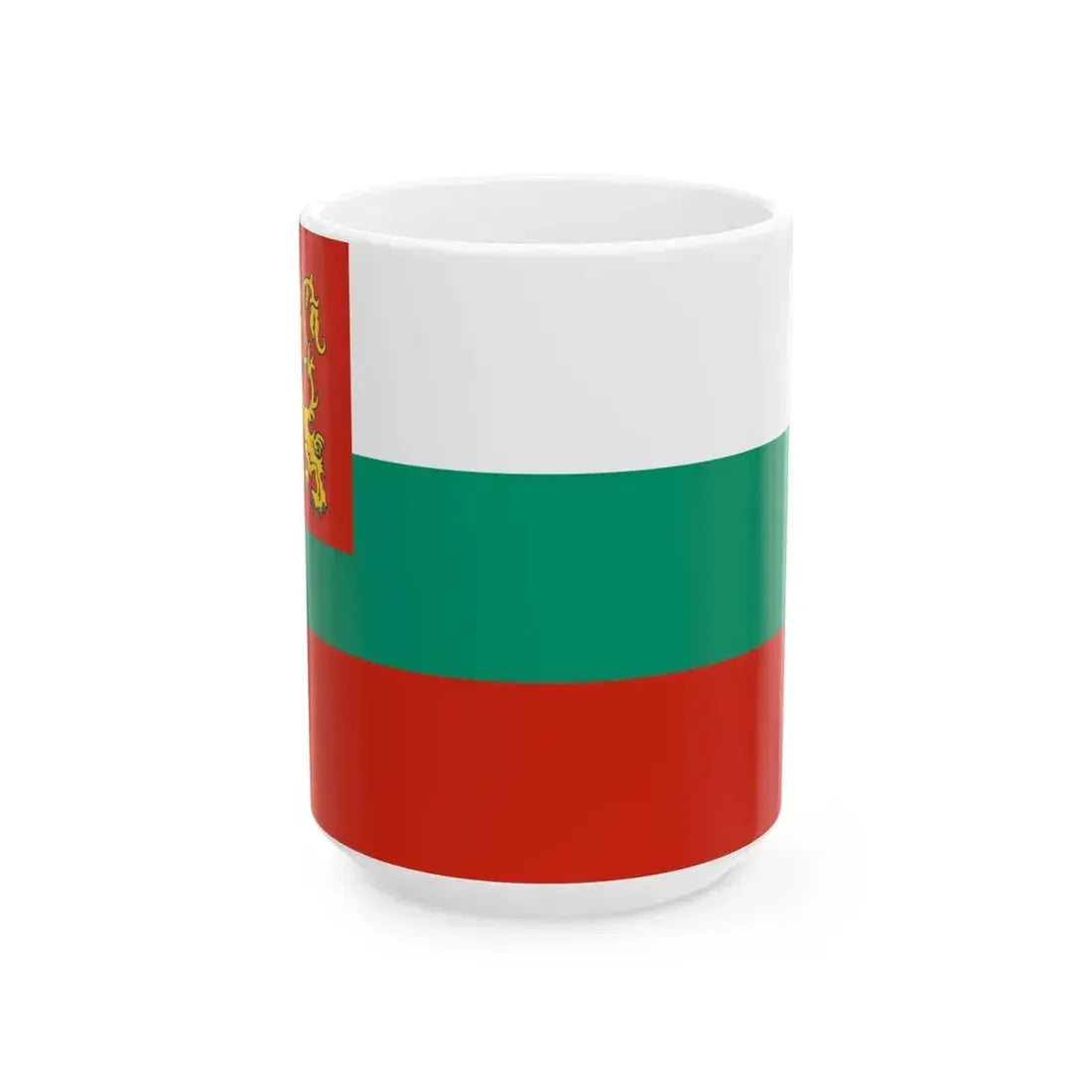 Naval ensign of Bulgaria 1878-1944 (Bulgaria) White Coffee Mug 15oz - Go Mug Yourself