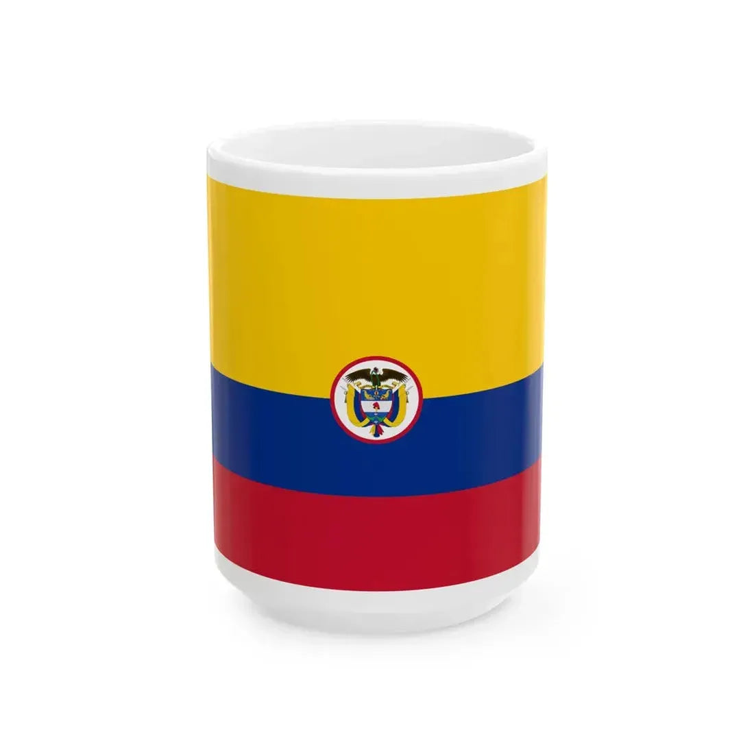 Naval Ensign of Colombia (Colombia) White Coffee Mug 15oz - Go Mug Yourself