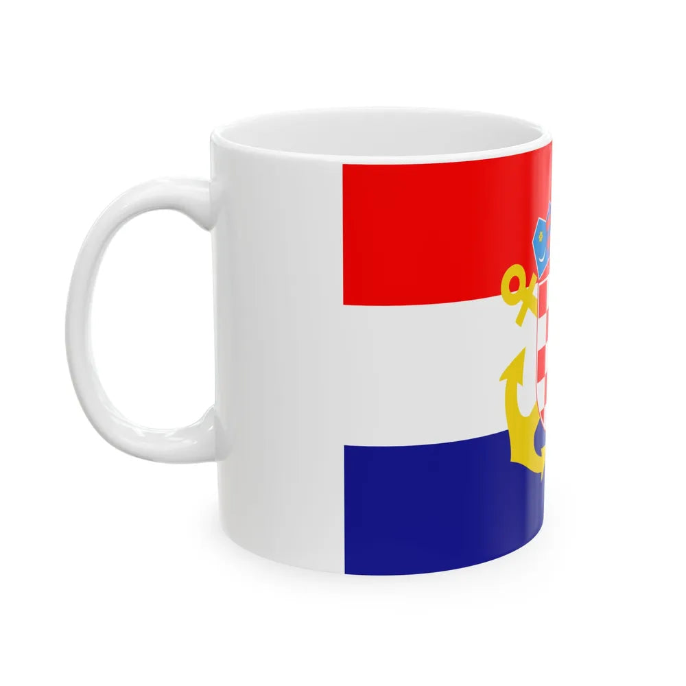 Naval Ensign of Croatia (Croatia) White Coffee Mug - Go Mug Yourself