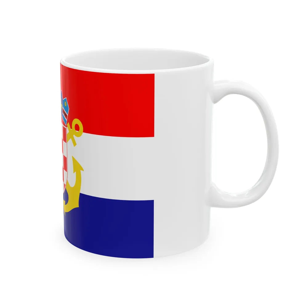 Naval Ensign of Croatia (Croatia) White Coffee Mug - Go Mug Yourself