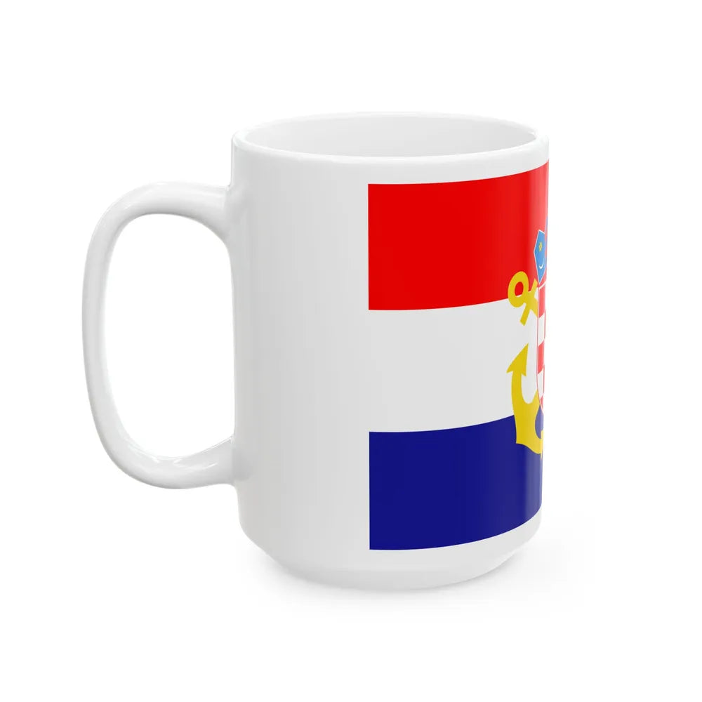 Naval Ensign of Croatia (Croatia) White Coffee Mug - Go Mug Yourself