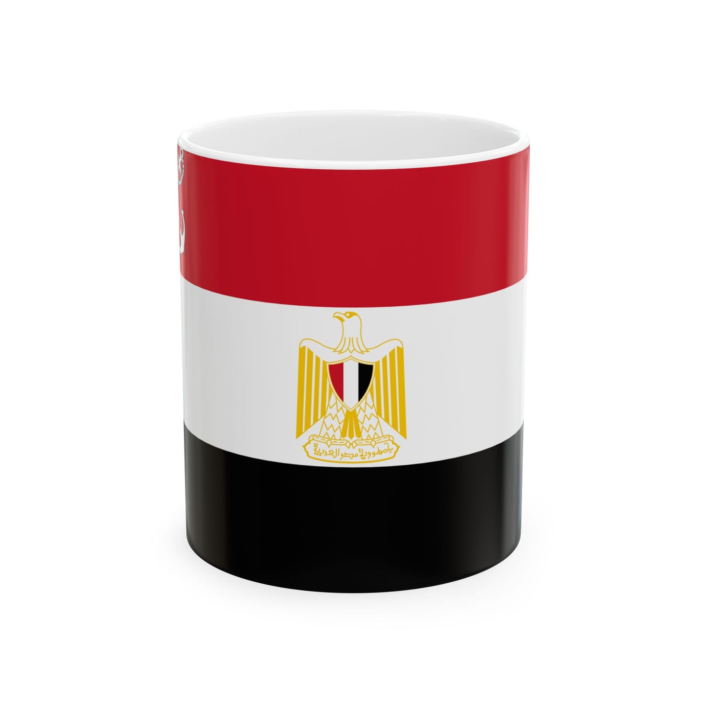 Naval Ensign of Egypt Coat of arms variant (Egypt) White Coffee Mug-11oz-Go Mug Yourself