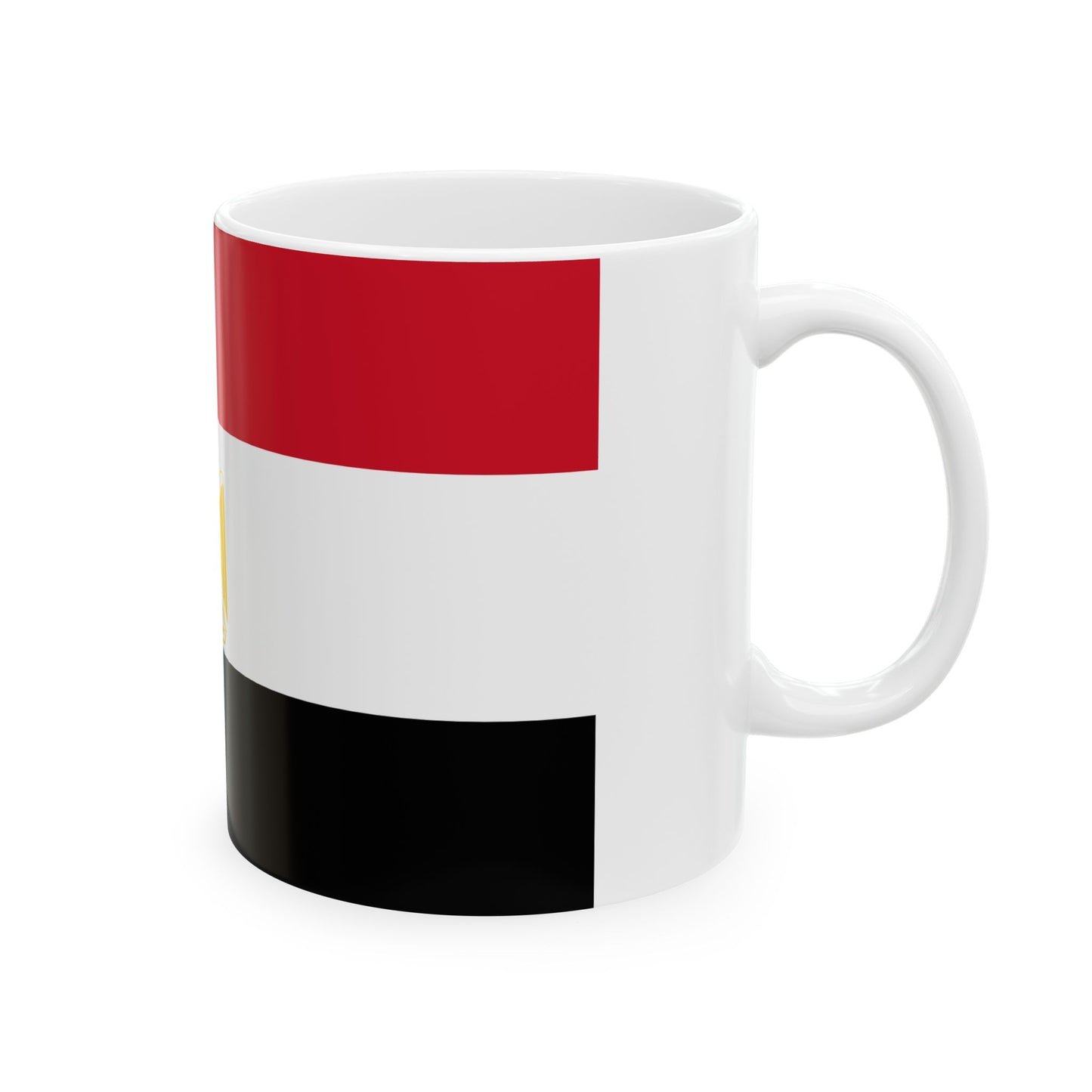 Naval Ensign of Egypt Coat of arms variant (Egypt) White Coffee Mug-Go Mug Yourself