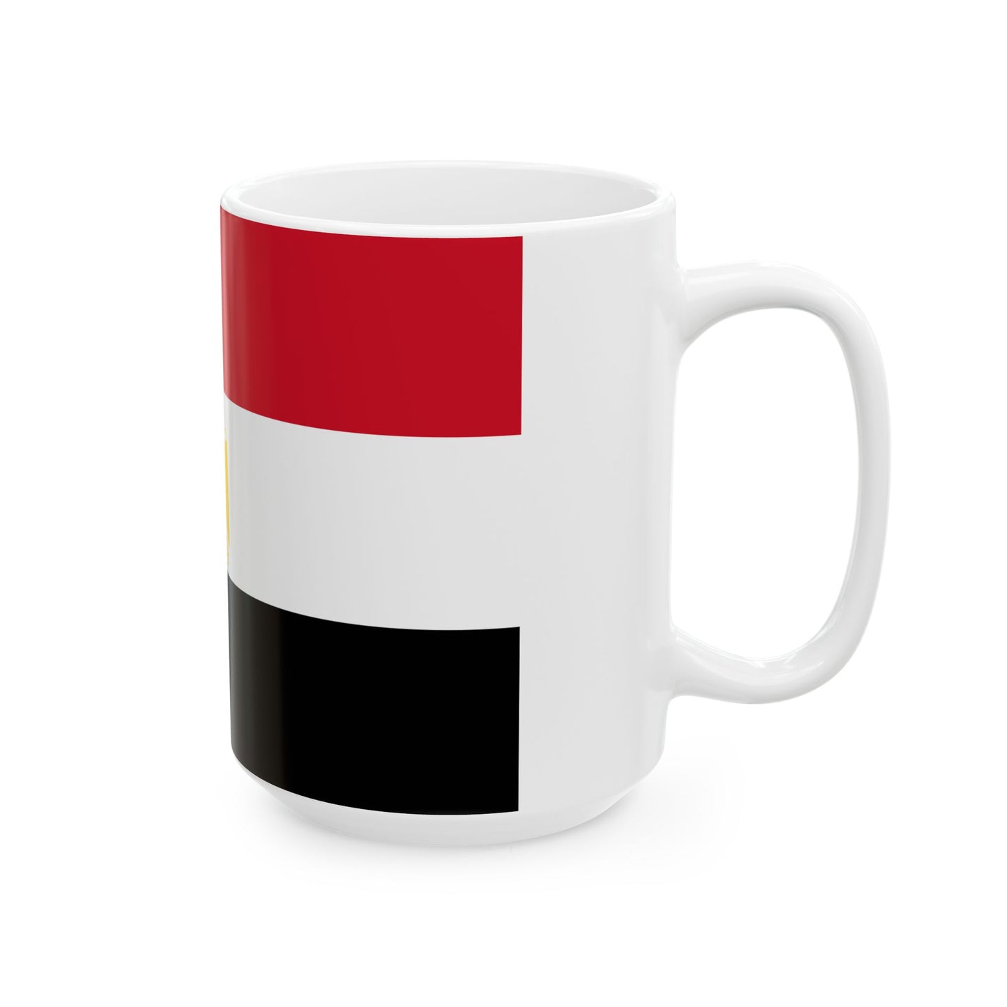 Naval Ensign of Egypt Coat of arms variant (Egypt) White Coffee Mug-Go Mug Yourself