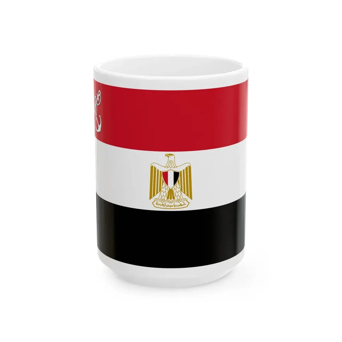 Naval Ensign of Egypt (Egypt) White Coffee Mug 15oz - Go Mug Yourself