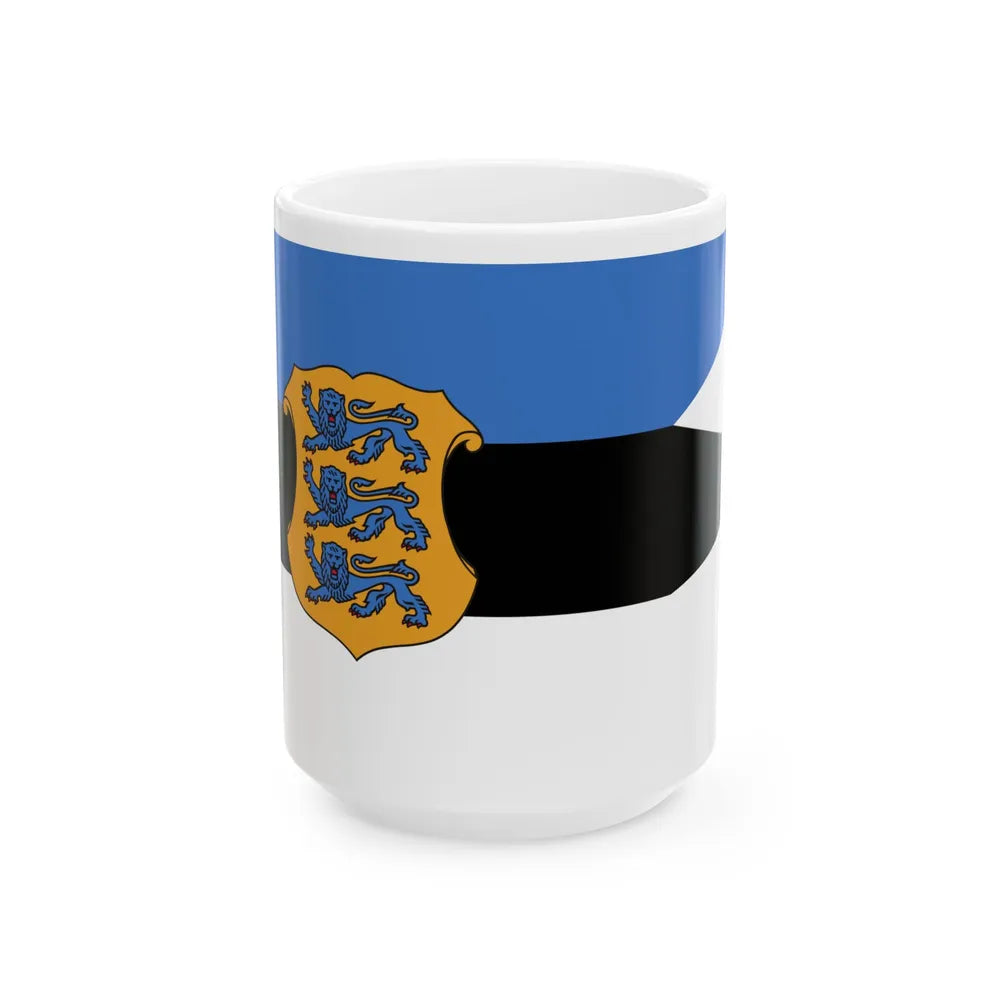 Naval Ensign of Estonia (Estonia) White Coffee Mug 15oz - Go Mug Yourself