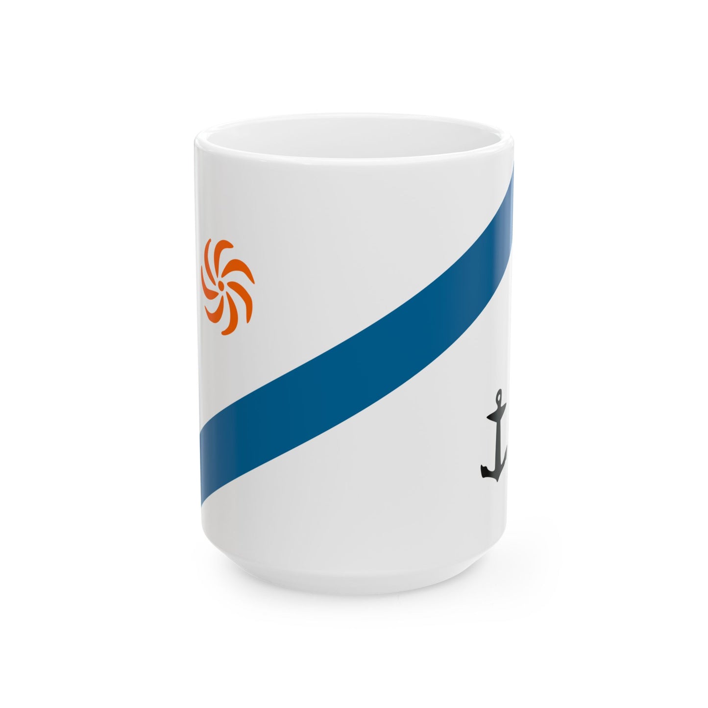 Naval ensign of Georgia 1997-2004 (Georgia) White Coffee Mug-15oz-Go Mug Yourself