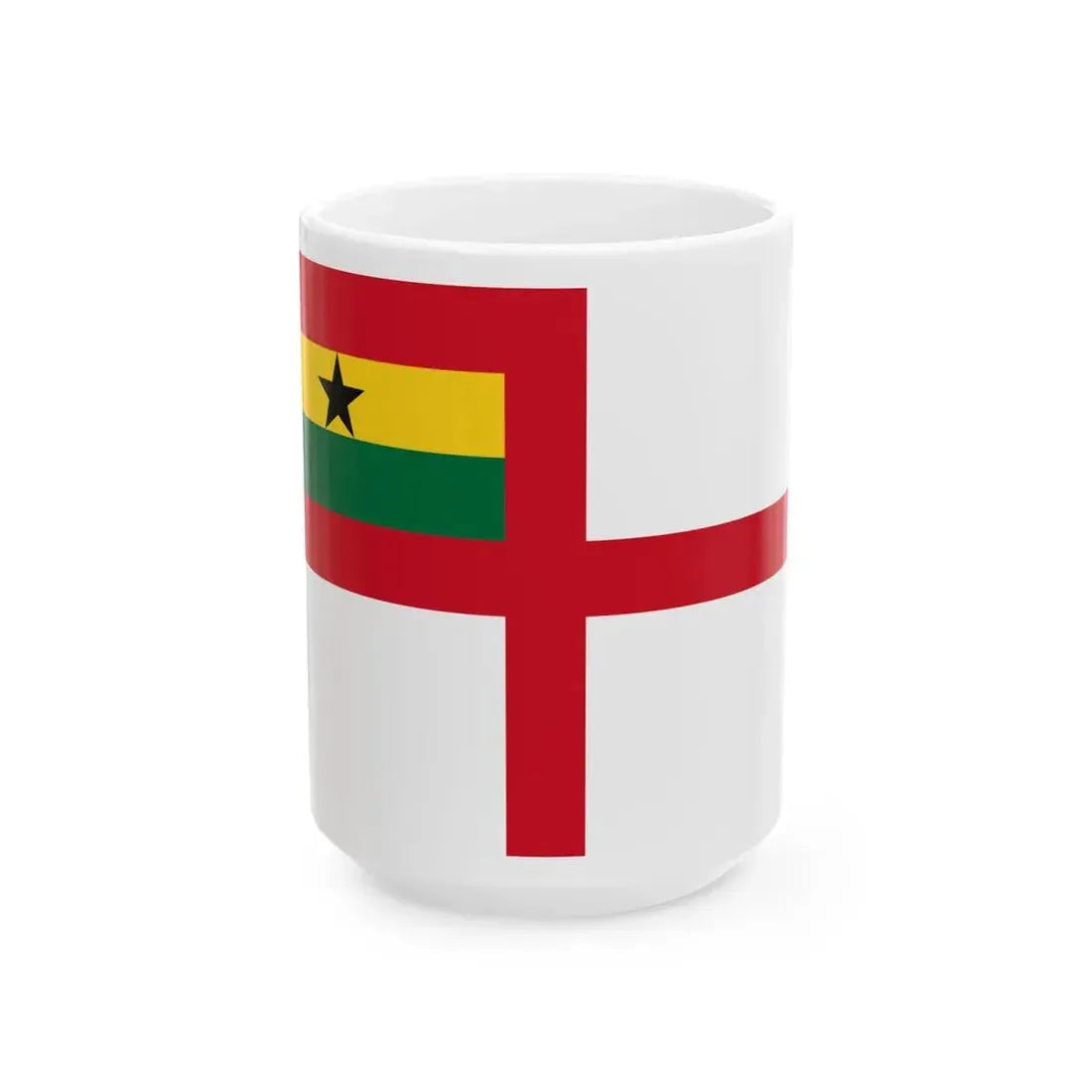 Naval Ensign of Ghana (Ghana) White Coffee Mug 15oz - Go Mug Yourself