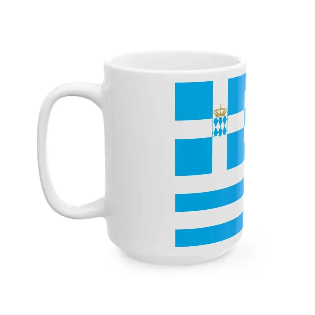 Naval Ensign of Greece 1833-1858 (Greece) White Coffee Mug - Go Mug Yourself