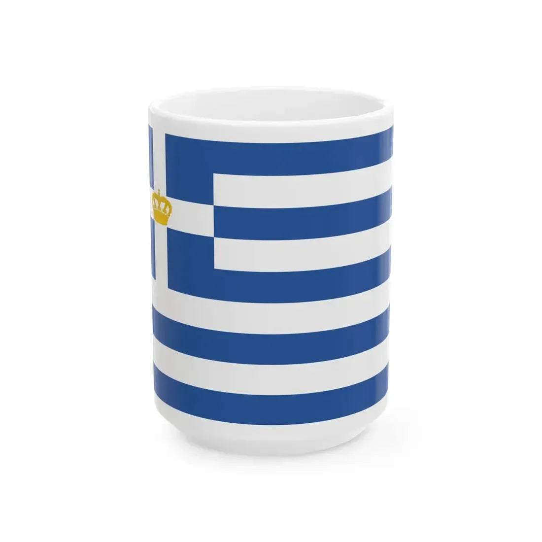 Naval Ensign of Greece 1863-1924 and 1935-1970 (Greece) White Coffee Mug 15oz - Go Mug Yourself