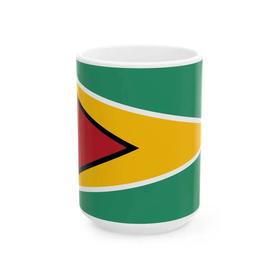 Naval ensign of Guyana (Guyana) White Coffee Mug 15oz - Go Mug Yourself