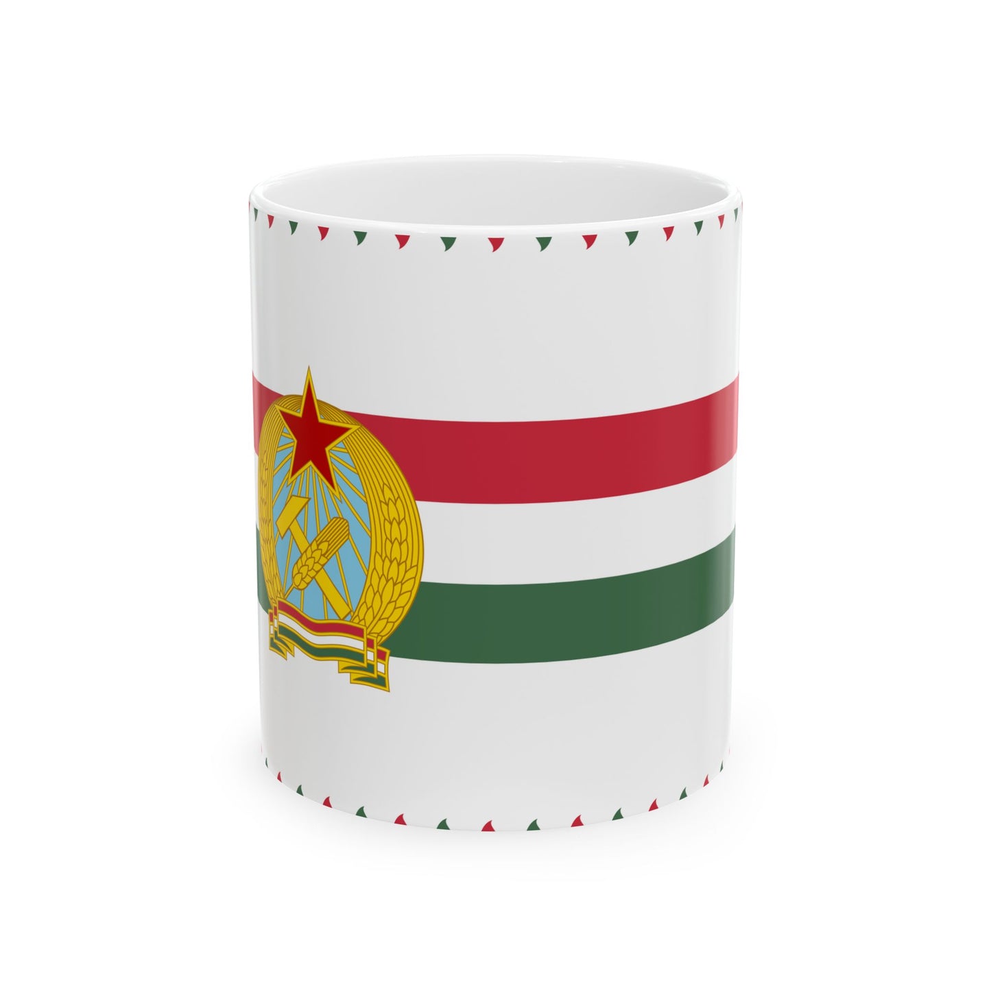 Naval Ensign of Hungary 1950-1955 (Hungary) White Coffee Mug-11oz-Go Mug Yourself