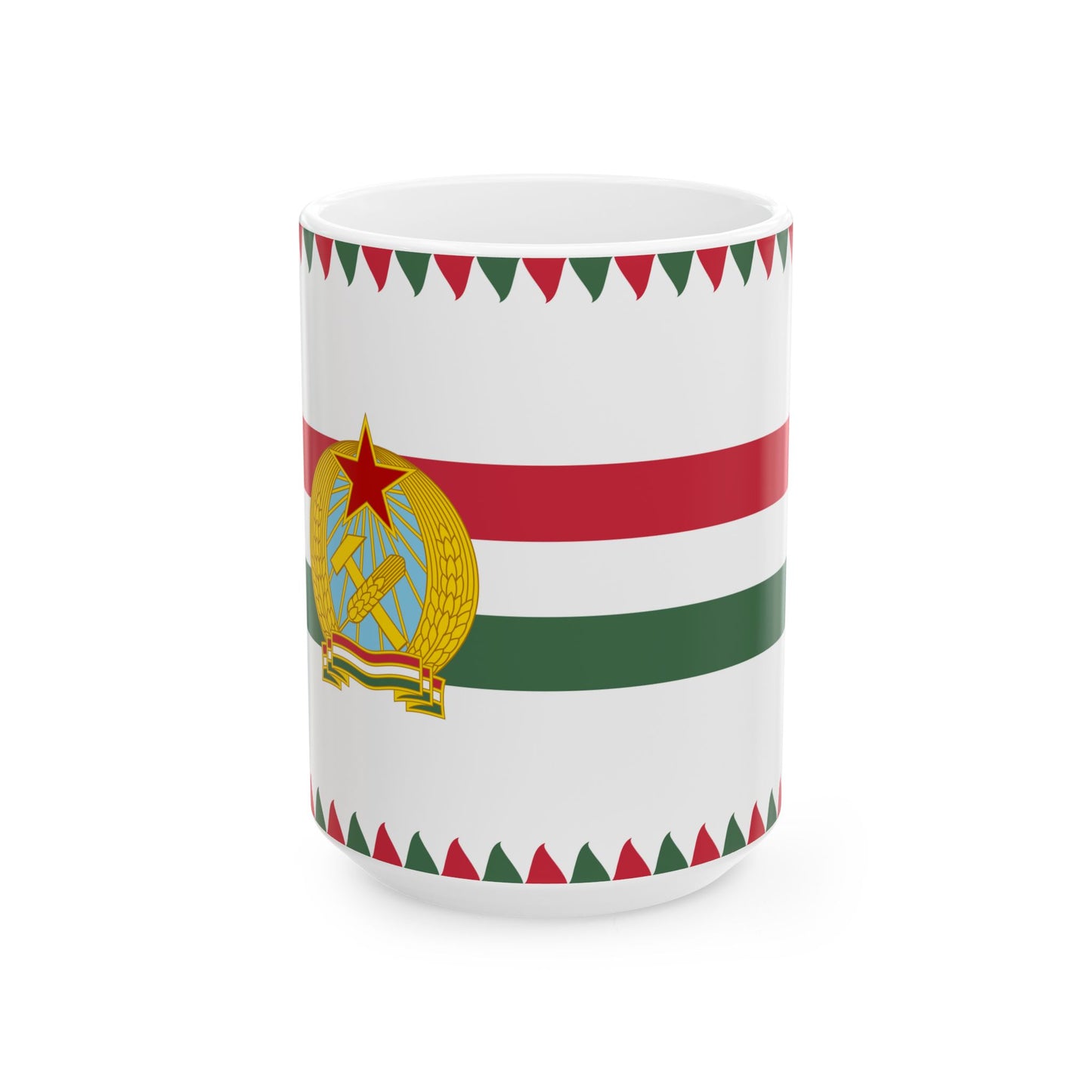 Naval Ensign of Hungary 1950-1955 (Hungary) White Coffee Mug-15oz-Go Mug Yourself