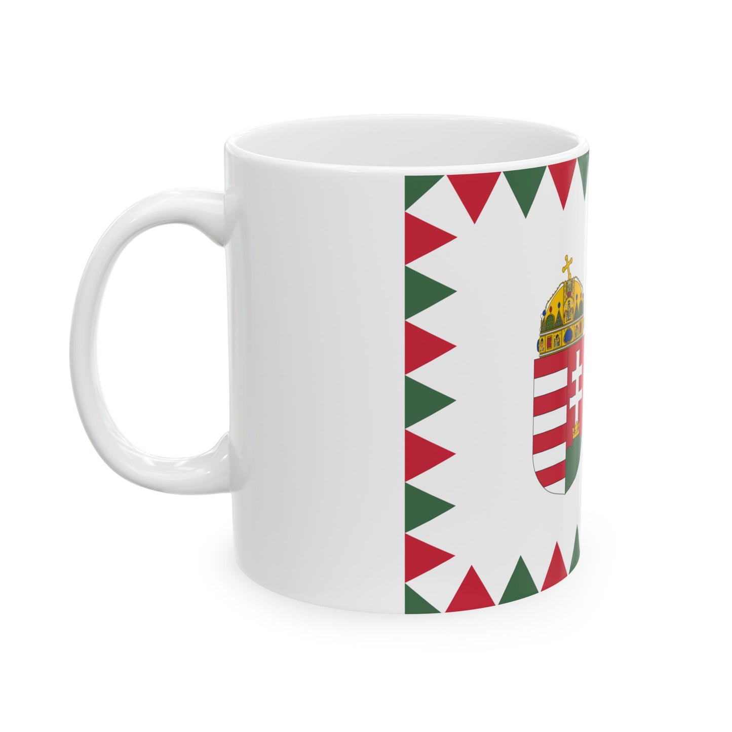Naval Ensign of Hungary (Hungary) White Coffee Mug-Go Mug Yourself