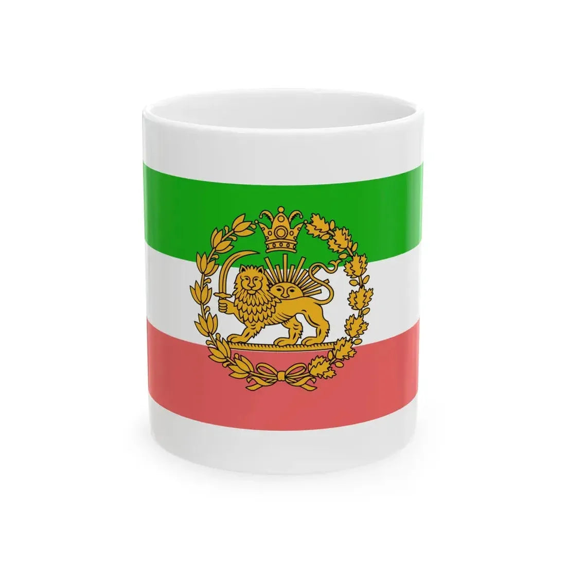 Naval Ensign of Iran 1907-1933 (Iran) White Coffee Mug 11oz - Go Mug Yourself