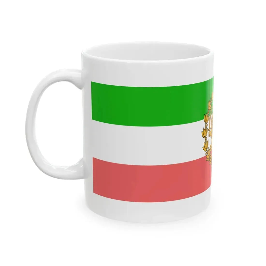 Naval Ensign of Iran 1907-1933 (Iran) White Coffee Mug - Go Mug Yourself