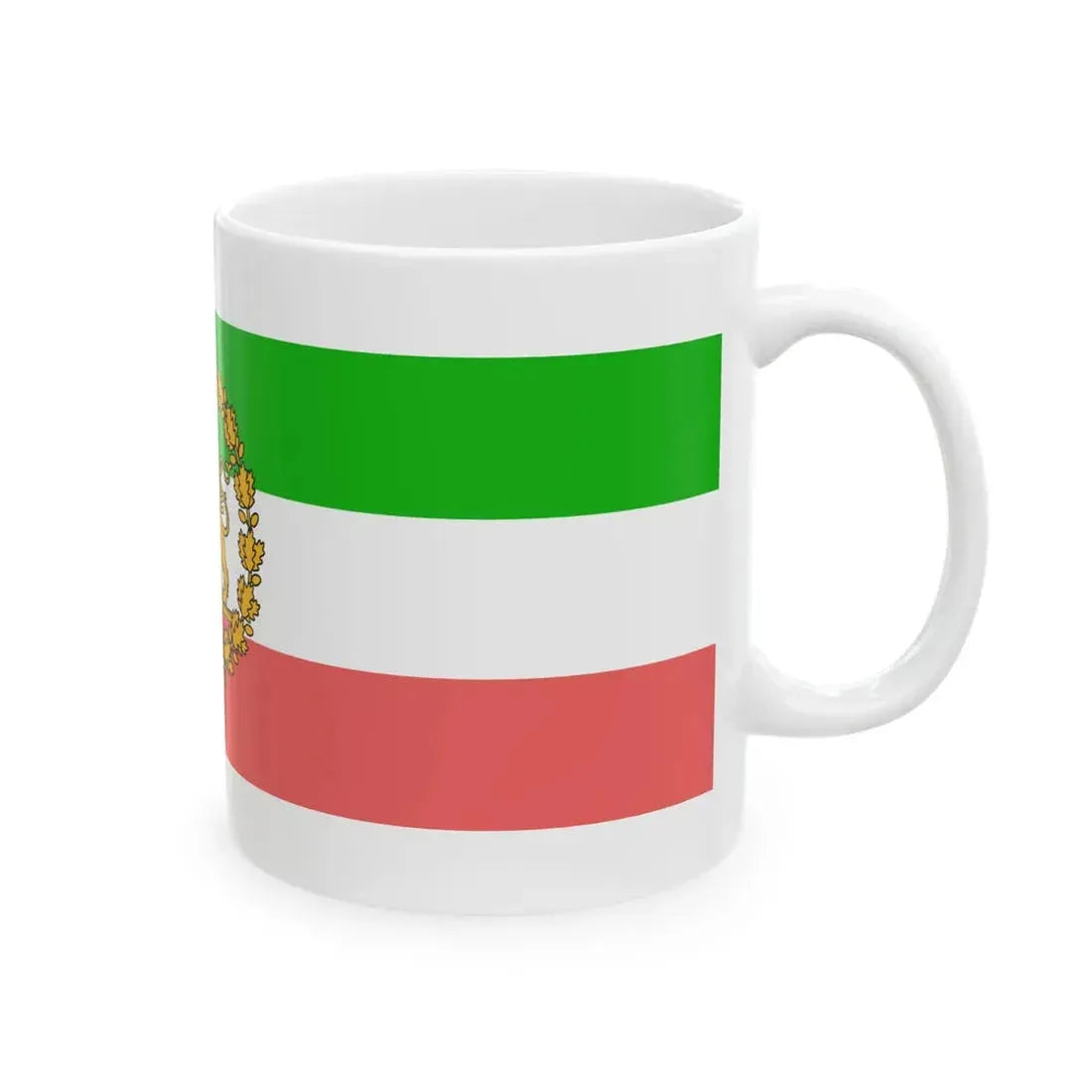 Naval Ensign of Iran 1907-1933 (Iran) White Coffee Mug - Go Mug Yourself