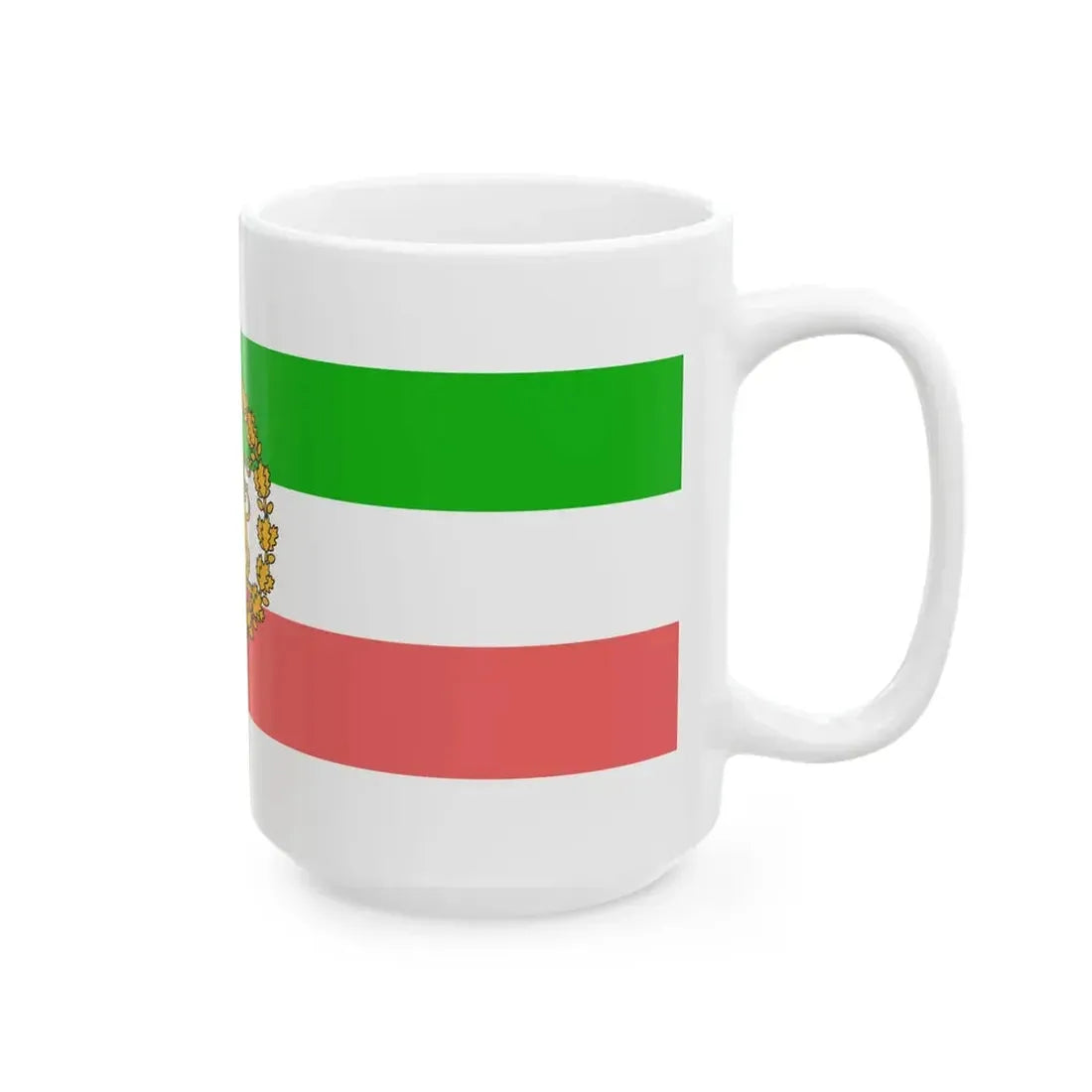 Naval Ensign of Iran 1907-1933 (Iran) White Coffee Mug - Go Mug Yourself