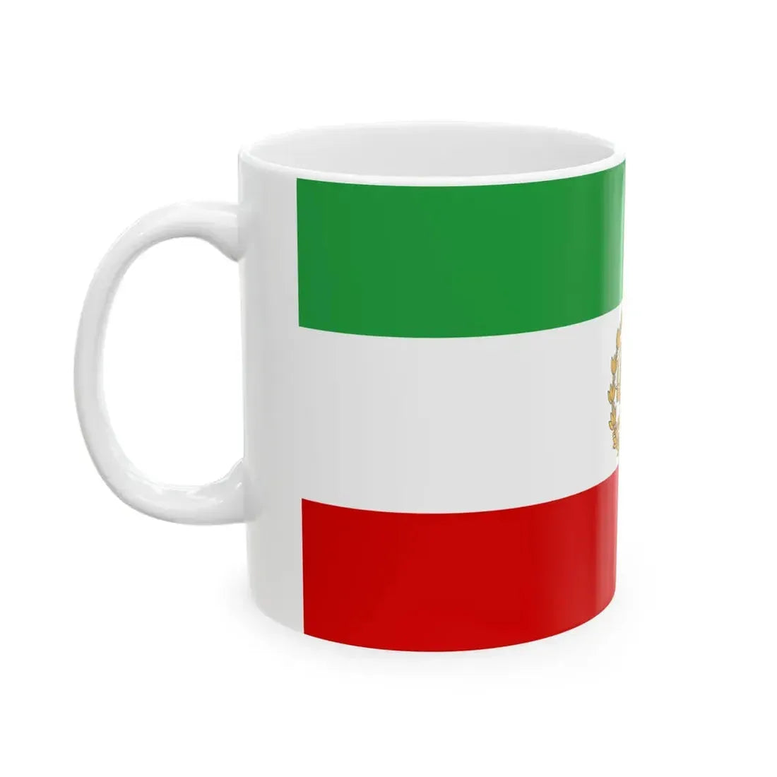 Naval ensign of Iran 1964-1979 (Iran) White Coffee Mug - Go Mug Yourself