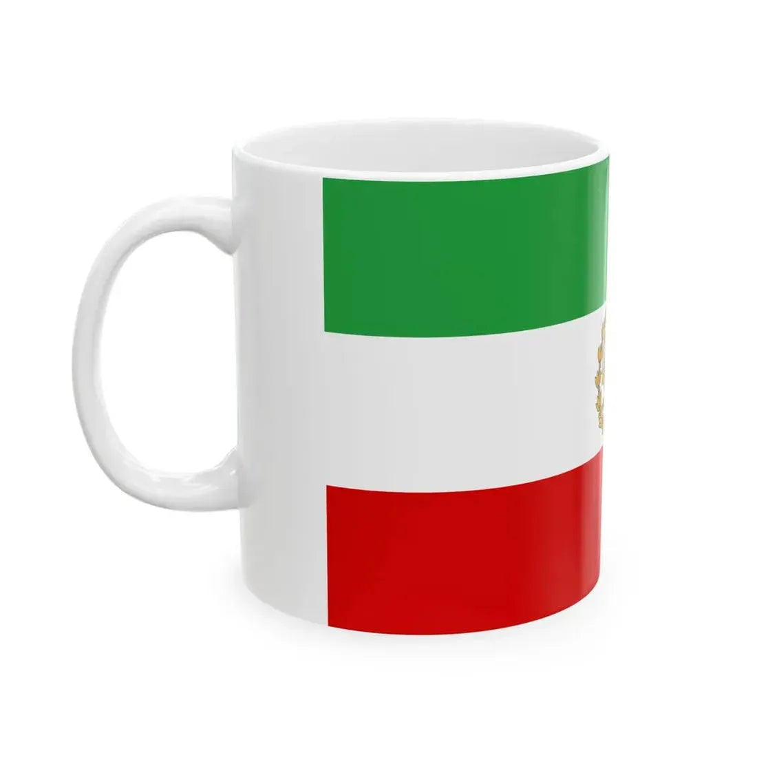Naval Ensign of Iran 1979-1980 (Iran) White Coffee Mug - Go Mug Yourself