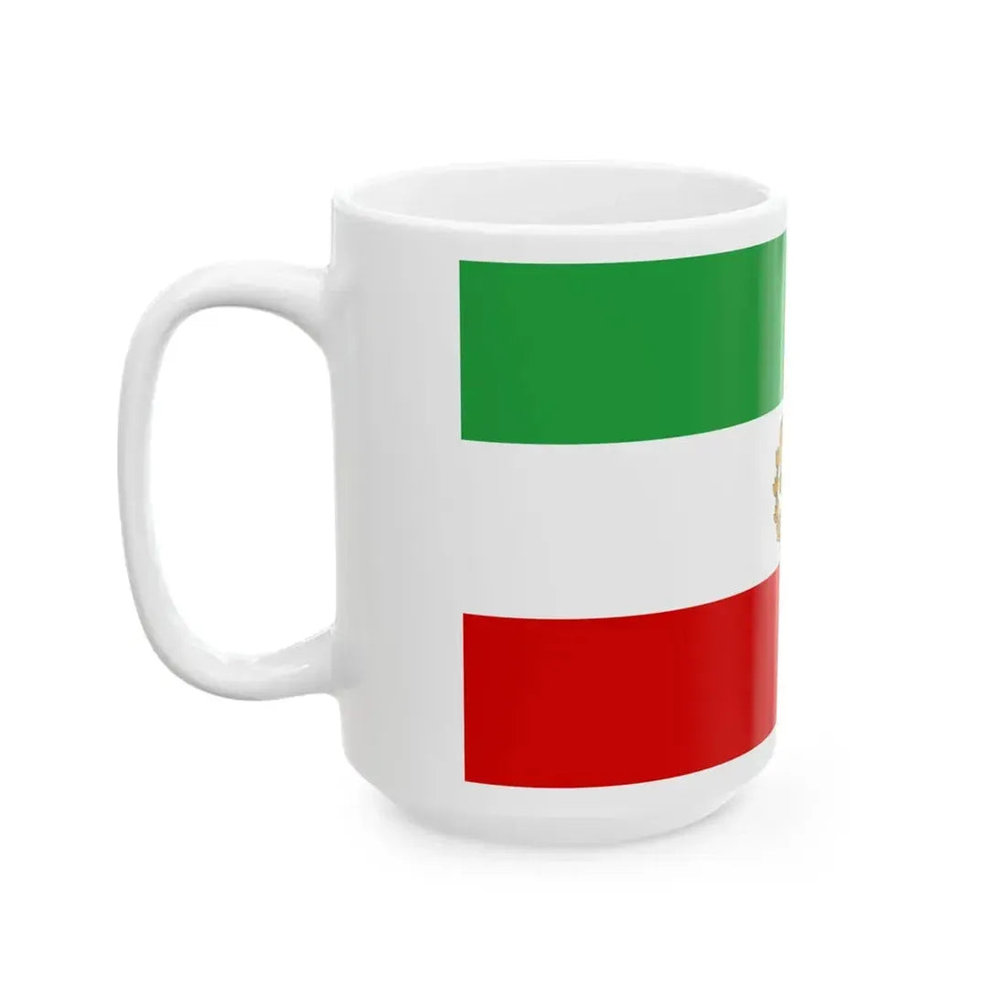 Naval Ensign of Iran 1979-1980 (Iran) White Coffee Mug - Go Mug Yourself