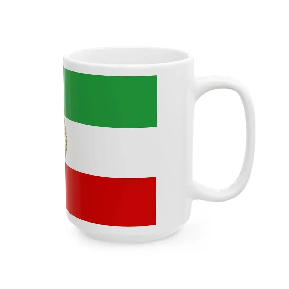 Naval Ensign of Iran 1979-1980 (Iran) White Coffee Mug - Go Mug Yourself