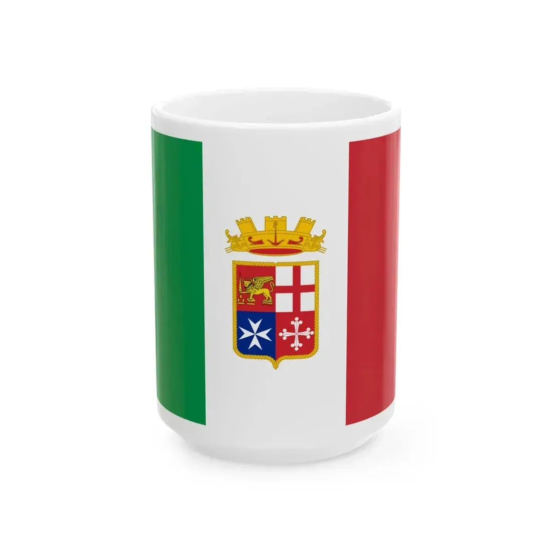 Naval Ensign of Italy 1947-2013 (Italy) White Coffee Mug 15oz - Go Mug Yourself