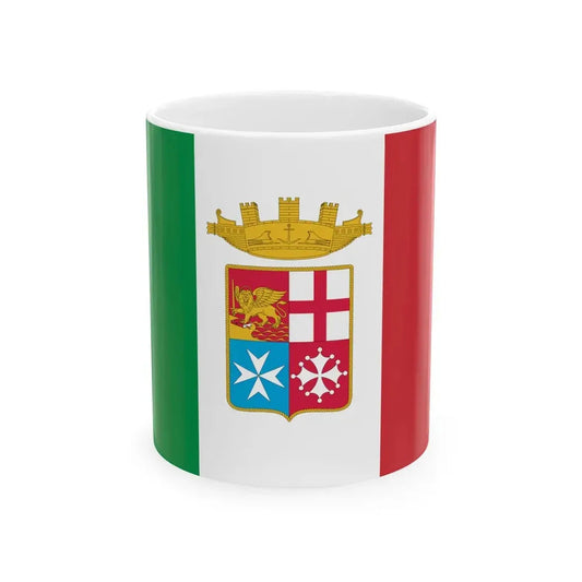 Naval Ensign of Italy (Italy) White Coffee Mug 11oz - Go Mug Yourself