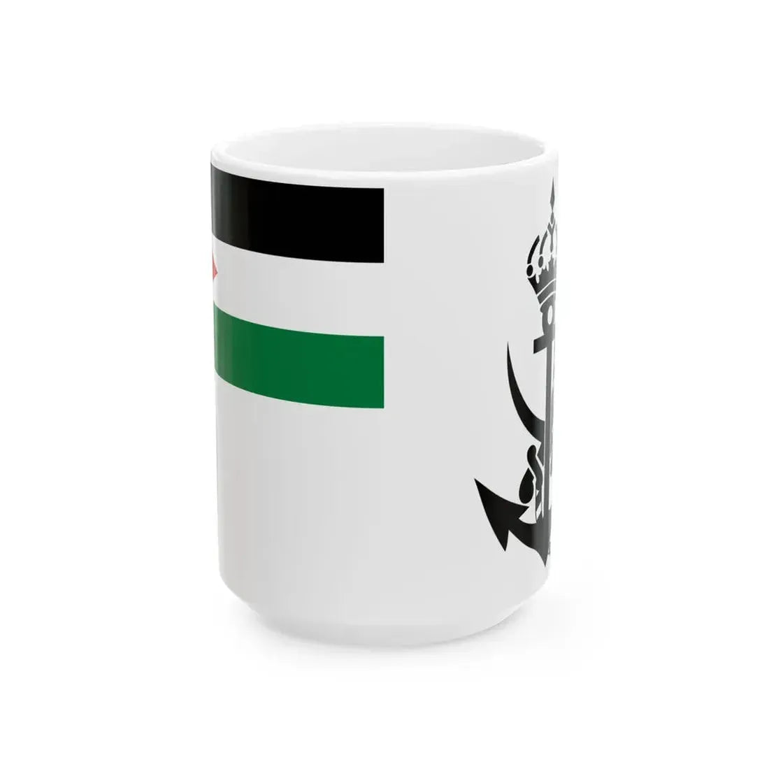 Naval Ensign of Jordan (Jordan) White Coffee Mug 15oz - Go Mug Yourself